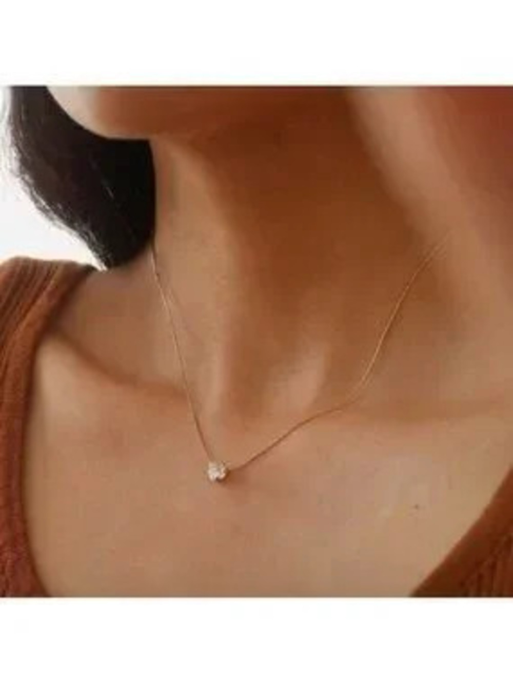 Gold Plated Stainless Steel Cubic Zirconia Heart Necklace